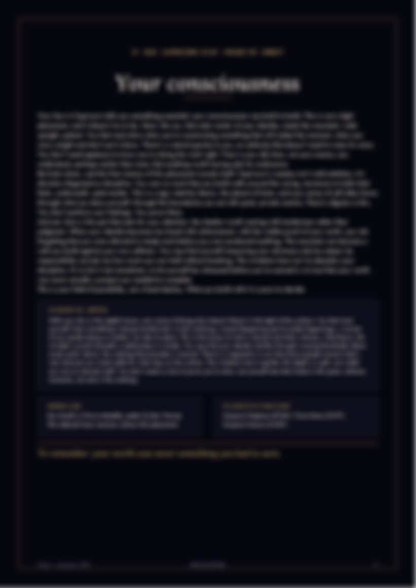 Page of the complete birth chart (preview)