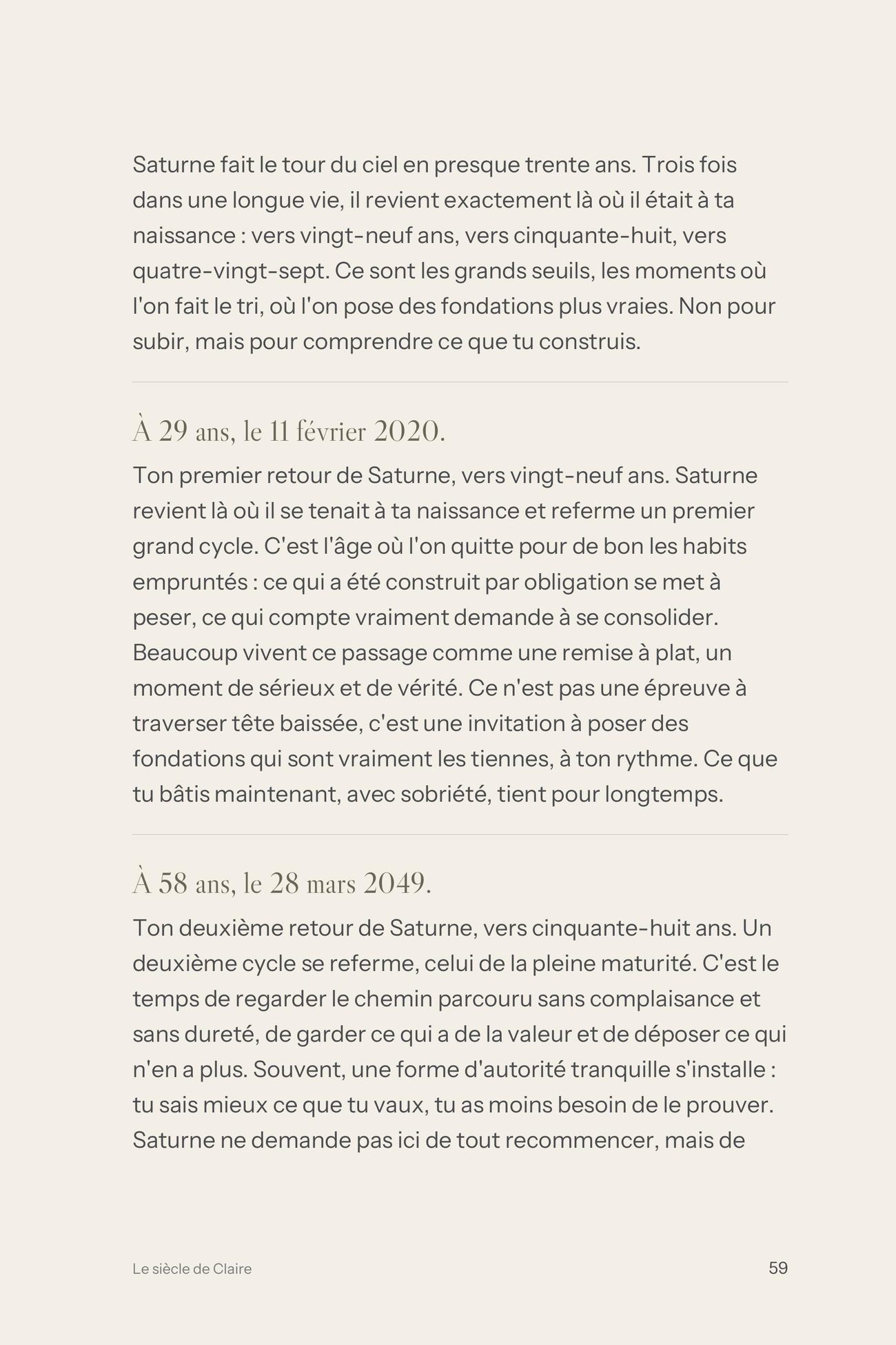 Page du livre astral